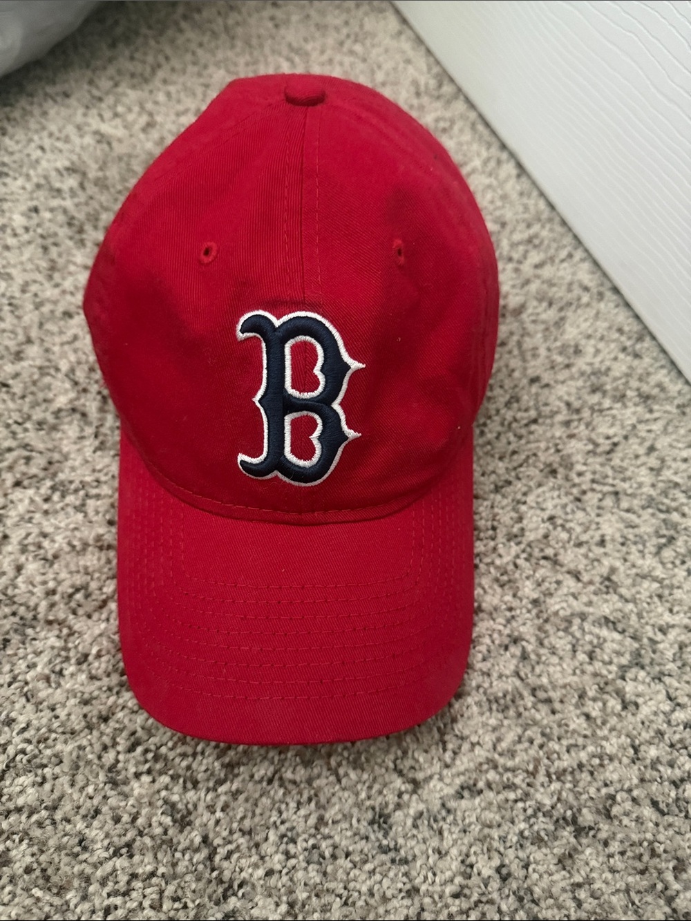 New Era Red and Black Baseball Cap with Embroidered Detail
